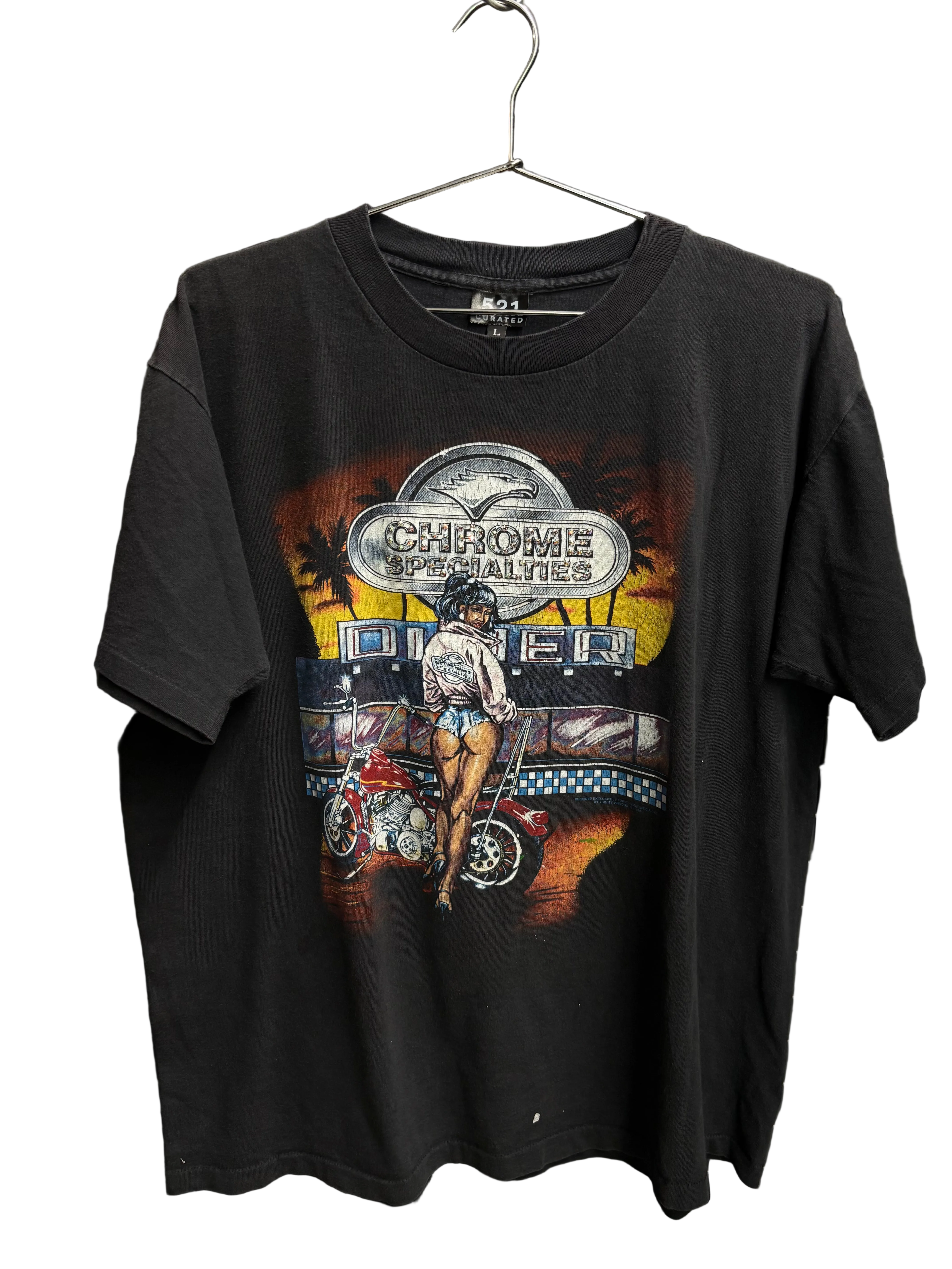 Vintage studded tee 1990s biker graphic tee