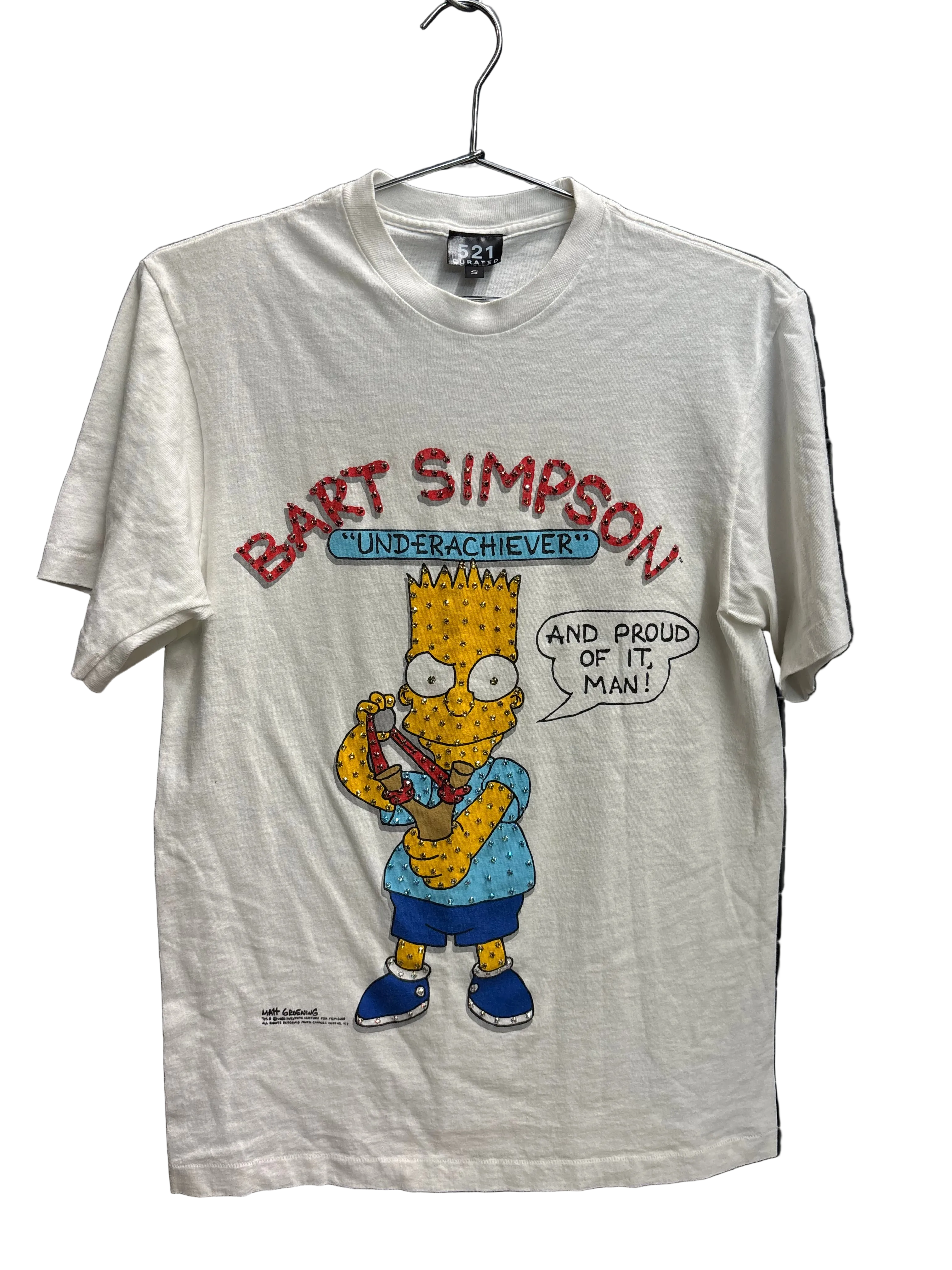 Vintage Studded 1989 "Bart Simpson Underachiever" t-shirt